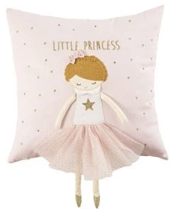 Maisons Du Monde Coussins Enfant Coussin écru Et Rose Imprimé Princesse 40x40