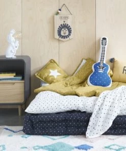 Maisons Du Monde Coussins Enfant Coussin En Coton Lavé Jaune Moutarde Et Noir Imprimé à Pompons 25x40 -Coussins enfant Soldes 2022 coussin en coton lave jaune moutarde et noir imprime a pompons 25x40 1000 8 22 215313 6