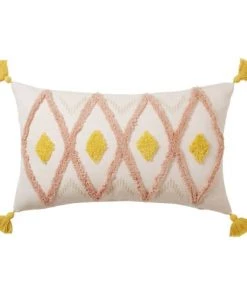 Maisons Du Monde Coussins Enfant Coussin En Coton Tufté Motifs Graphiques à Pompons 30x50