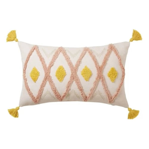 Maisons Du Monde Coussins Enfant Coussin En Coton Tufté Motifs Graphiques à Pompons 30x50 3 Maisons Du Monde Coussins Enfant Coussin En Coton Tufté Motifs Graphiques à Pompons 30x50
