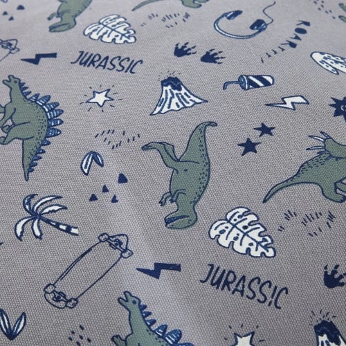 Maisons Du Monde Coussins Enfant Coussin En Coton Vert Et Gris Imprimé Dinosaures 40x40 5 Maisons Du Monde Coussins Enfant Coussin En Coton Vert Et Gris Imprimé Dinosaures 40x40 – Image 3