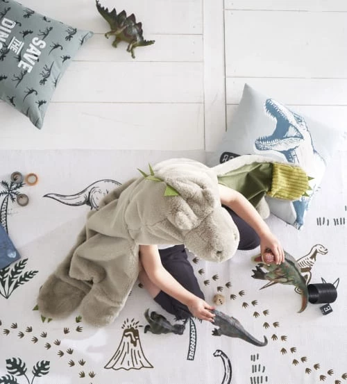 Maisons Du Monde Coussins Enfant Coussin En Coton Vert Et Gris Imprimé Dinosaures 40x40 8 Maisons Du Monde Coussins Enfant Coussin En Coton Vert Et Gris Imprimé Dinosaures 40x40 – Image 6