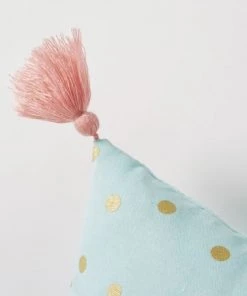 Maisons Du Monde Coussins Enfant Coussin En Coton Vert Imprimé à Pompons 40x40 -Coussins enfant Soldes 2022 coussin en coton vert imprime a pompons 40x40 1000 9 5 193197 4