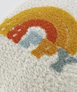 Maisons Du Monde Coussins Enfant Coussin En Sherpa Broderie Arc-en-ciel écrue, Orange, Jaune Et Bleue, 40x40 -Coussins enfant Soldes 2022 coussin en sherpa broderie arc en ciel ecrue orange jaune et bleue 40x40 1000 0 37 225947 3