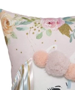 Home Maison Coussins Enfant Coussin Enfant Licorne Et Pompons Rose 40x40cm -Coussins enfant Soldes 2022 coussin enfant licorne et pompons rose 40x40cm 2