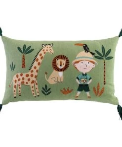 Douceur D'Intérieur Coussins Enfant Coussin Pompons Coton 30x50cm