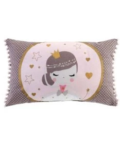 Douceur D'Intérieur Coussins Enfant Coussin Pompons Coton 30x50cm