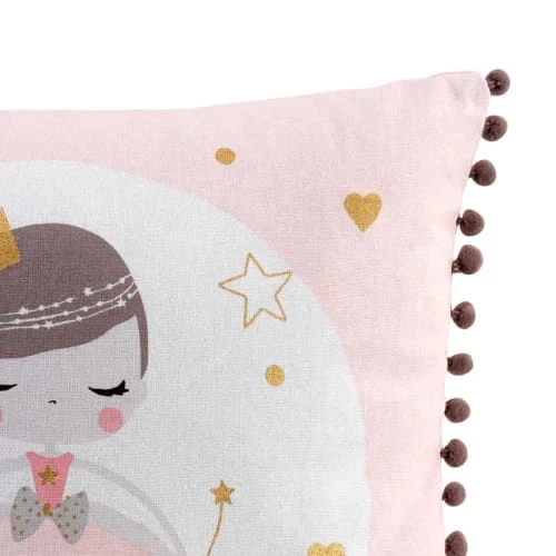 Douceur D'Intérieur Coussins Enfant Coussin Pompons Coton 40x40cm 5 Douceur D'Intérieur Coussins Enfant Coussin Pompons Coton 40x40cm – Image 3