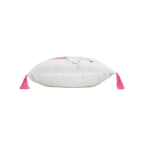 Douceur D'Intérieur Coussins Enfant Coussin Pompons Coton 40x40cm 6 Douceur D'Intérieur Coussins Enfant Coussin Pompons Coton 40x40cm – Image 4