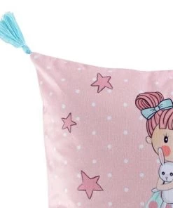 Douceur D'Intérieur Coussins Enfant Coussin Pompons Velours 40x40cm -Coussins enfant Soldes 2022 coussin pompons velours 40x40cm 5