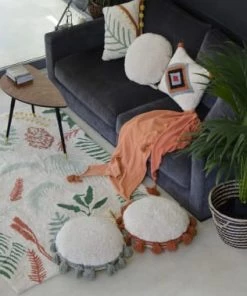 Lorena Canals Coussins Enfant Coussin Rond à Pompons Circle Terracotta (48 Cm) -Coussins enfant Soldes 2022 coussin rond a pompons circle terracotta 48 cm 2