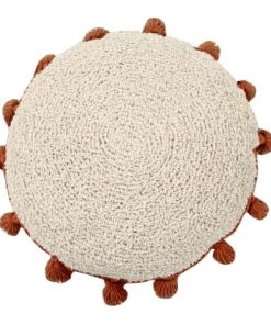 Lorena Canals Coussins Enfant Coussin Rond à Pompons Circle Terracotta (48 Cm) -Coussins enfant Soldes 2022 coussin rond a pompons circle terracotta 48 cm 3