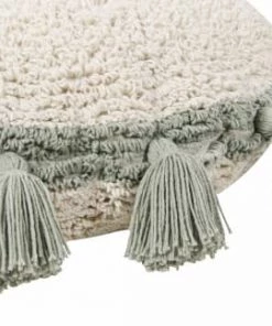 Lorena Canals Coussins Enfant Coussin Rond à Pompons Circle Vert (48 Cm) -Coussins enfant Soldes 2022 coussin rond a pompons circle vert 48 cm 2