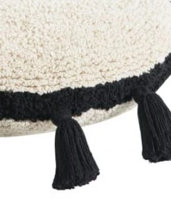 Lorena Canals Coussins Enfant Coussin Rond à Pompons Circle Vert (48 Cm) -Coussins enfant Soldes 2022 coussin rond a pompons circle vert 48 cm 5