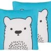 Beliani Coussins Enfant Lot De 2 Coussin Décoratifs En Tissu Bleu 45x12cm -Coussins enfant Soldes 2022 lot de 2 coussin decoratifs en tissu bleu 45x12cm