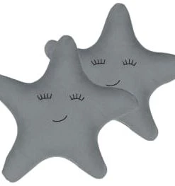 Beliani Coussins Enfant Coussin Décoratif En Tissu Gris 40x12cm -Coussins enfant Soldes 2022 lot de 2 coussin decoratifs en tissu gris 40x12cm 6