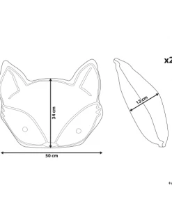 Beliani Coussins Enfant Lot De 2 Coussin Décoratifs En Tissu Orange 50x12cm -Coussins enfant Soldes 2022 lot de 2 coussin decoratifs en tissu orange 50x12cm