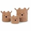 Childhome Boîtes Et Paniers De Rangements Enfant Lot De 3 Paniers De Rangement Beige -Coussins enfant Soldes 2022 lot de 3 paniers de rangement beige