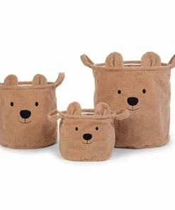 Childhome Boîtes Et Paniers De Rangements Enfant Lot De 3 Paniers De Rangement Beige