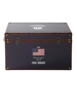 Maisons Du Monde Coffres Et Malles Malle En Toile Bleue