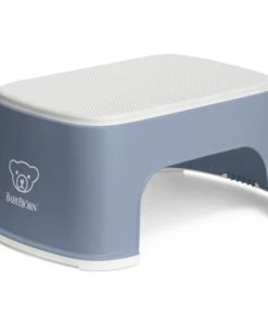 BabyBjörn Accessoires De Salle De Bain Enfant Marche Pied Bleu Profond Et Blanc