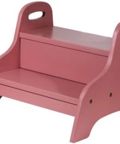 Kindsgut Accessoires De Salle De Bain Enfant Marchepied Enfant En Bois Vieux Rose