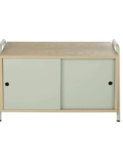 Maisons Du Monde Boîtes Et Paniers De Rangements Enfant Meuble De Rangement 2 Portes Beige Et Vert