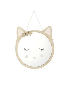 Maisons Du Monde Miroirs Enfant Miroir Chat Rose Et Doré H29