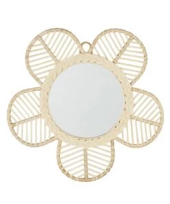Maisons Du Monde Miroirs Enfant Miroir Fleur En Rotin Beige 57x55