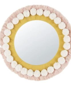 Maisons Du Monde Miroirs Enfant Miroir Rose, Jaune Et Beige D38