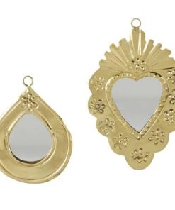 Maisons Du Monde Miroirs Enfant Miroirs En Laiton Doré Mat (x2) 11x16