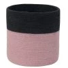 Lorena Canals Boîtes Et Paniers De Rangements Enfant Panier Bicolore En Coton Noir Et Ash Rose 22xØ21 -Coussins enfant Soldes 2022 panier bicolore en coton noir et ash rose 22xoe21