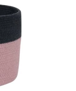 Lorena Canals Boîtes Et Paniers De Rangements Enfant Panier Bicolore En Coton Noir Et Ash Rose 22xØ21 -Coussins enfant Soldes 2022 panier bicolore en coton noir et ash rose 22xoe21 2