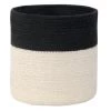 Lorena Canals Boîtes Et Paniers De Rangements Enfant Panier Bicolore En Coton Noir Et Beige 22xØ21 -Coussins enfant Soldes 2022 panier bicolore en coton noir et beige 22xoe21