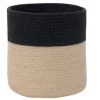 Lorena Canals Boîtes Et Paniers De Rangements Enfant Panier Bicolore En Coton Noir Et Lin 22xØ21 -Coussins enfant Soldes 2022 panier bicolore en coton noir et lin 22xoe21