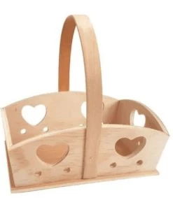 Graine Créative Boîtes Et Paniers De Rangements Enfant Panier Coeur En Bois 20x15x20cm