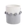 ToddleKind Boîtes Et Paniers De Rangements Enfant Panier De Rangement 100 % Coton Gris 22x25cm -Coussins enfant Soldes 2022 panier de rangement 100 coton gris 22x25cm
