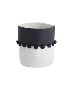 ToddleKind Boîtes Et Paniers De Rangements Enfant Panier De Rangement 100 % Coton Noir 37x40cm