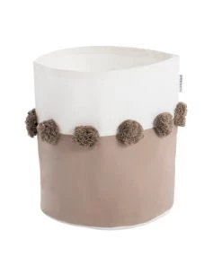 ToddleKind Boîtes Et Paniers De Rangements Enfant Panier De Rangement 100 % Coton Taupe 22x25cm