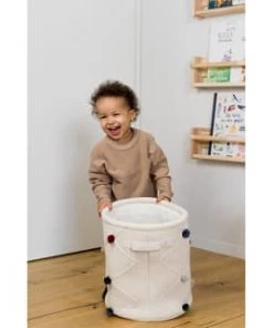 Kindsgut Boîtes Et Paniers De Rangements Enfant Panier De Rangement Avec Pompons En Coton Certifié -Coussins enfant Soldes 2022 panier de rangement avec pompons en coton certifie 2