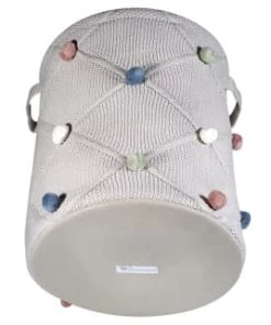 Kindsgut Boîtes Et Paniers De Rangements Enfant Panier De Rangement Avec Pompons En Coton Certifié -Coussins enfant Soldes 2022 panier de rangement avec pompons en coton certifie 8
