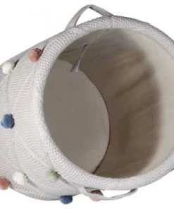 Kindsgut Boîtes Et Paniers De Rangements Enfant Panier De Rangement Avec Pompons En Coton Certifié -Coussins enfant Soldes 2022 panier de rangement avec pompons en coton certifie 9