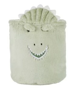 Maisons Du Monde Boîtes Et Paniers De Rangements Enfant Panier De Rangement Dinosaure Vert Et Blanc