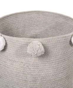 Lorena Canals Boîtes Et Paniers De Rangements Enfant Panier De Rangement En Coton Gris -Coussins enfant Soldes 2022 panier de rangement en coton gris 2