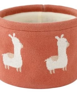 Noukie's Accessoires De Salle De Bain Enfant Panier De Toilette Corail Lama Sacha (22 Cm)