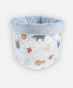 Noukie's Accessoires De Salle De Bain Enfant Panier De Toilette En Mousseline De Coton Bio Jungle (23 X 20 Cm) -Coussins enfant Soldes 2022 panier de toilette en mousseline de coton bio jungle 23 x 20 cm 3
