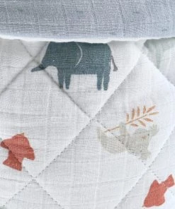 Noukie's Accessoires De Salle De Bain Enfant Panier De Toilette En Mousseline De Coton Bio Jungle (23 X 20 Cm) -Coussins enfant Soldes 2022 panier de toilette en mousseline de coton bio jungle 23 x 20 cm 5