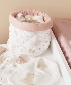 Noukie's Accessoires De Salle De Bain Enfant Panier De Toilette En Mousseline De Coton Bio Lina Et Joy (23 X 20 Cm) -Coussins enfant Soldes 2022 panier de toilette en mousseline de coton bio lina et joy 23 x 20 cm 3