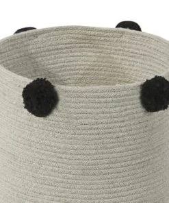 Lorena Canals Boîtes Et Paniers De Rangements Enfant Panier En Coton Beige Et Noir 30xØ30 -Coussins enfant Soldes 2022 panier en coton beige et noir 30xoe30 4