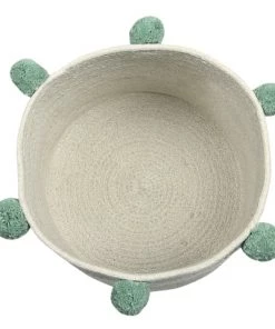 Lorena Canals Boîtes Et Paniers De Rangements Enfant Panier En Coton Beige Et Vert 30xØ30 -Coussins enfant Soldes 2022 panier en coton beige et vert 30xoe30 2